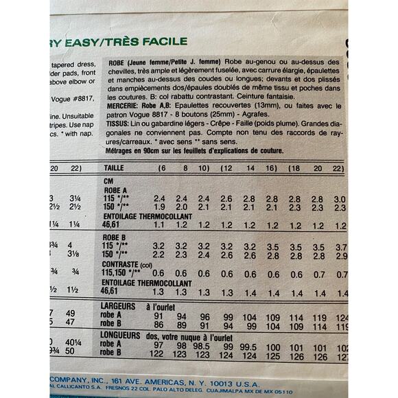 Vogue 8595 shirt dress pattern size 12 14 16 - Picture 5 of 6